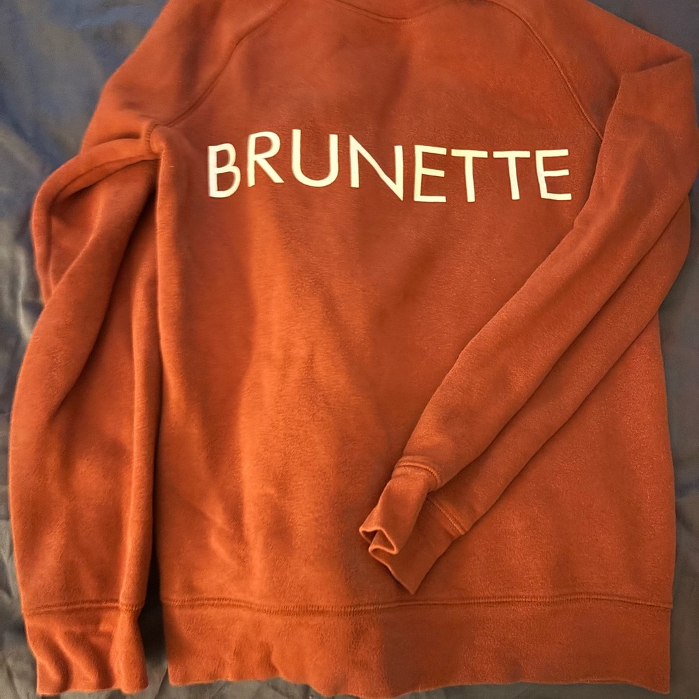 Brunette The Label Warm Terracotta Crewneck Sweater